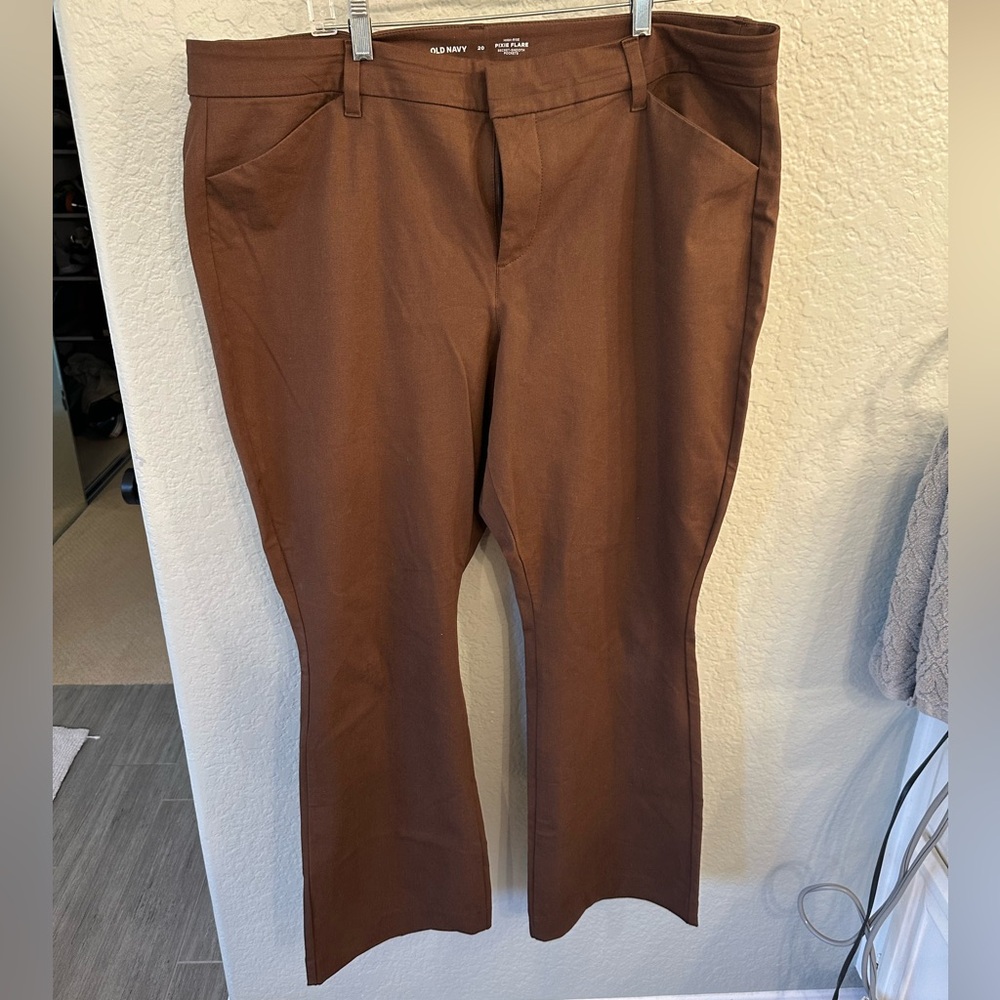 Brown flare Work Pants